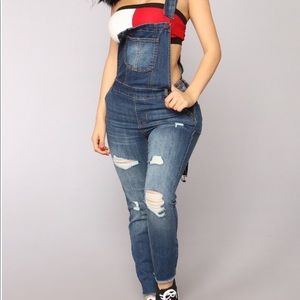 Dark Denim Overalls